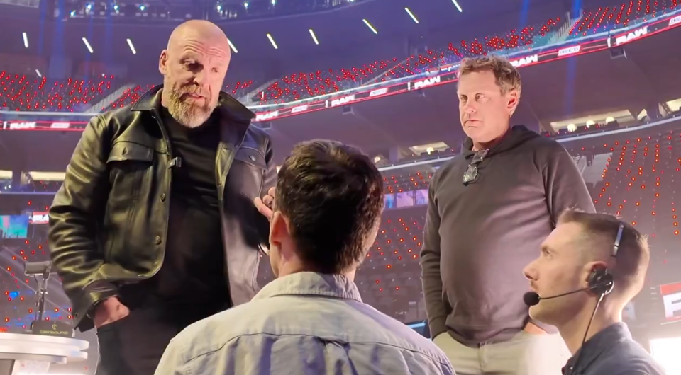 Triple H shared some behind the scenes footage of the dome