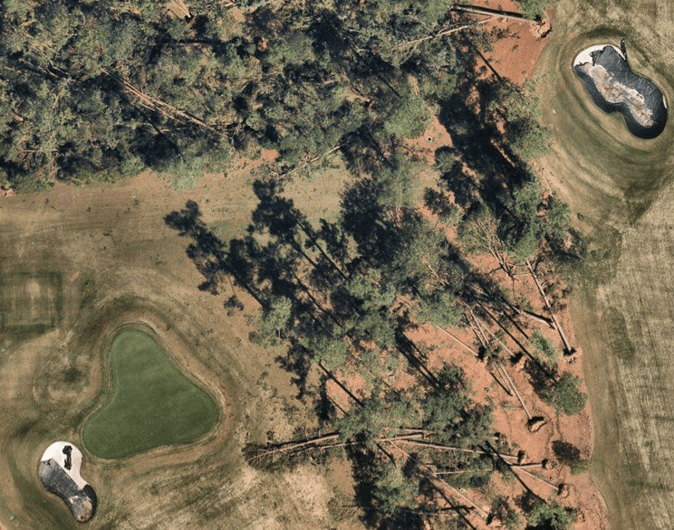 The hurricane swept through the course