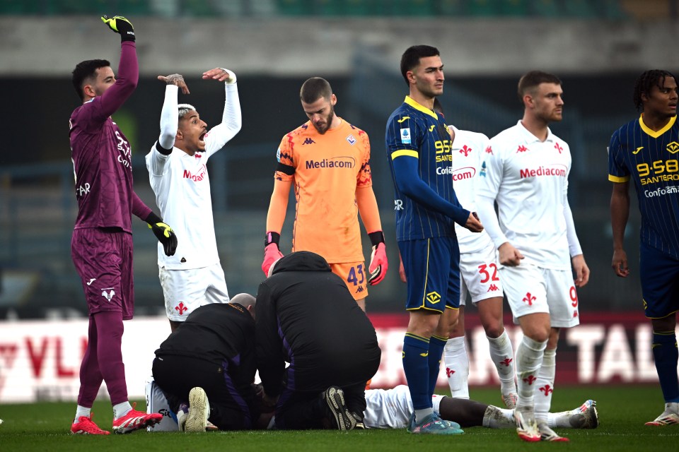 Kean collapsed in worrying scenes during Hellas Verona vs Fiorentina