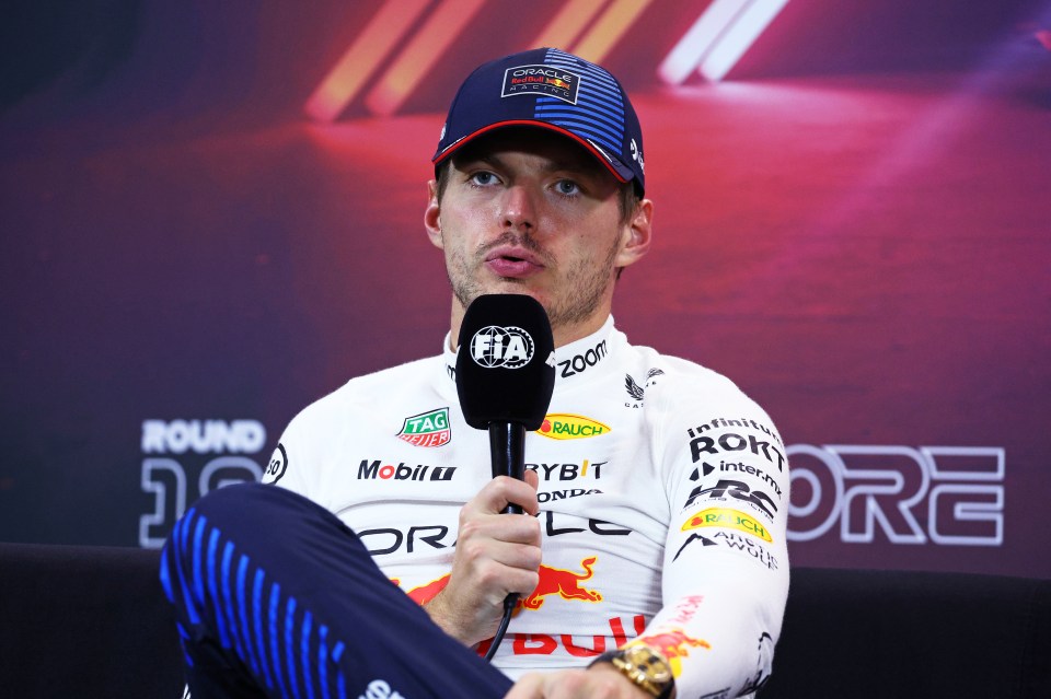 Verstappen was punished after swearing during a press conference in September