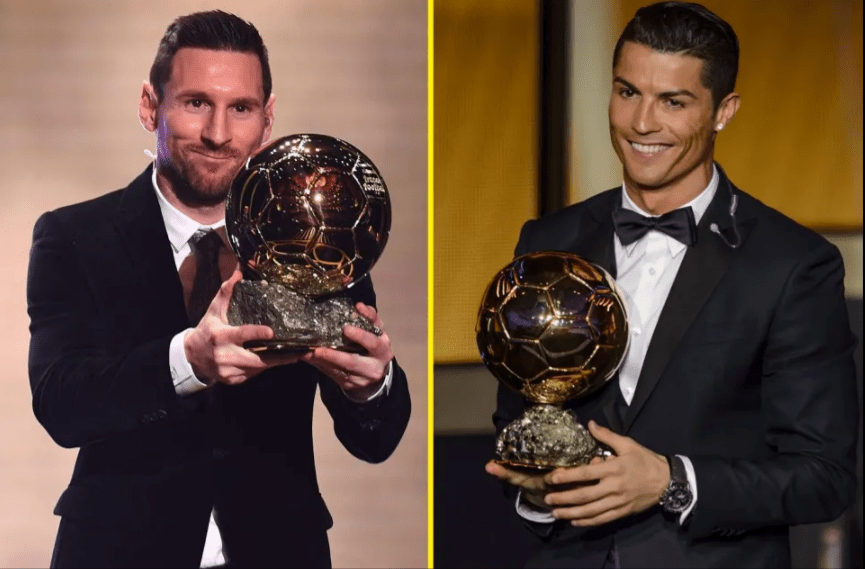 Messi and Ronaldo shared the Ballon d'Or between themselves from 2008-2017