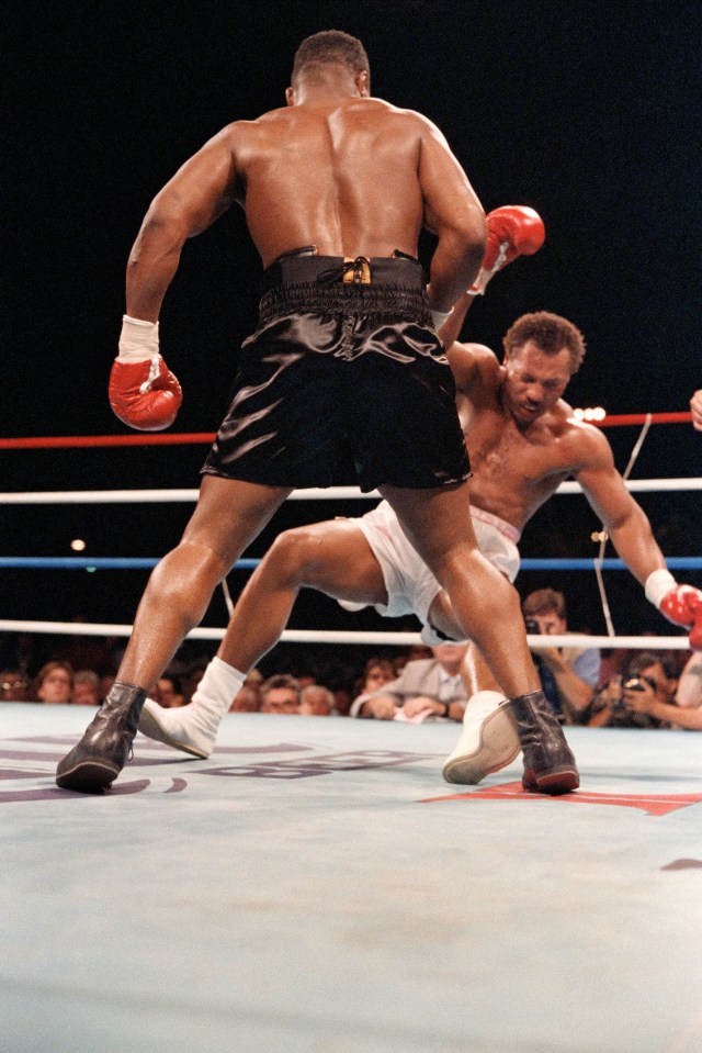 Thomas was floored by the 15-punch combination