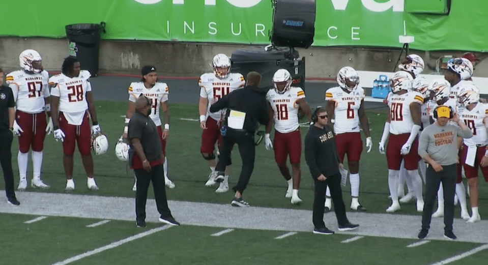 ULM offensive line coach Blankenship had a meltdown on the sideline