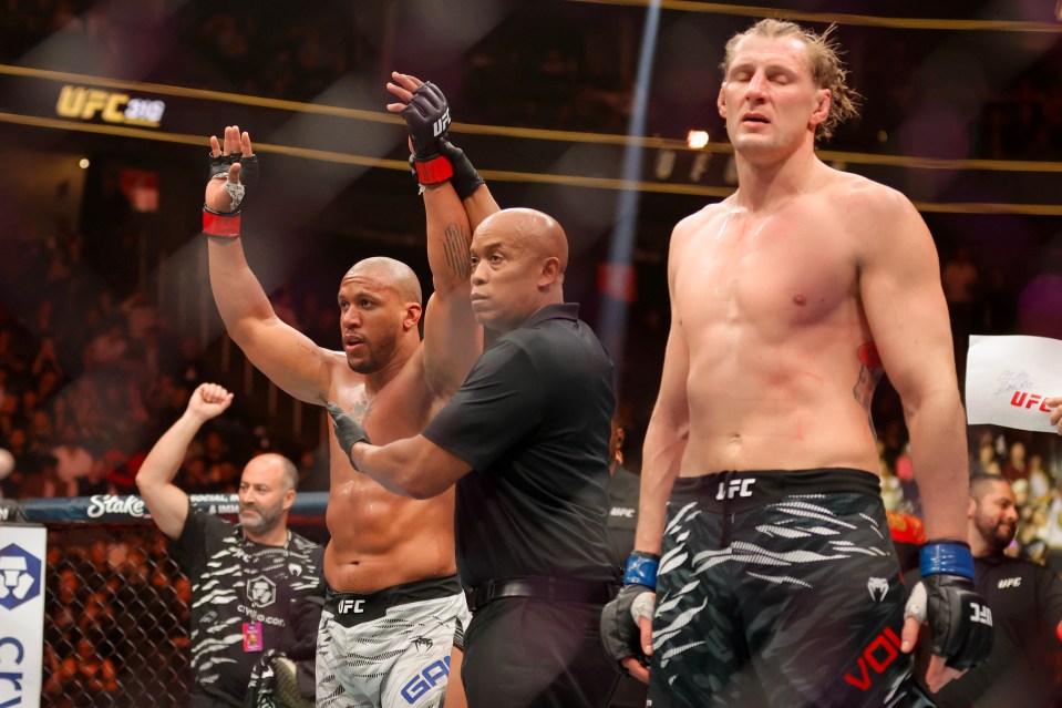 Gane was awarded the winner via split decision at UFC 310