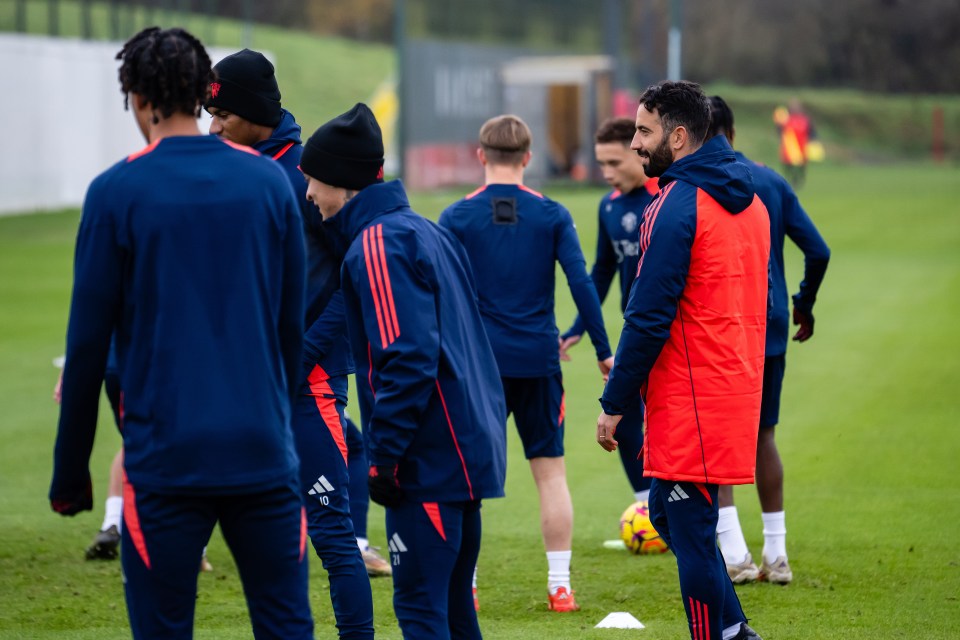 Amorim at training ahead of his first Premier League game