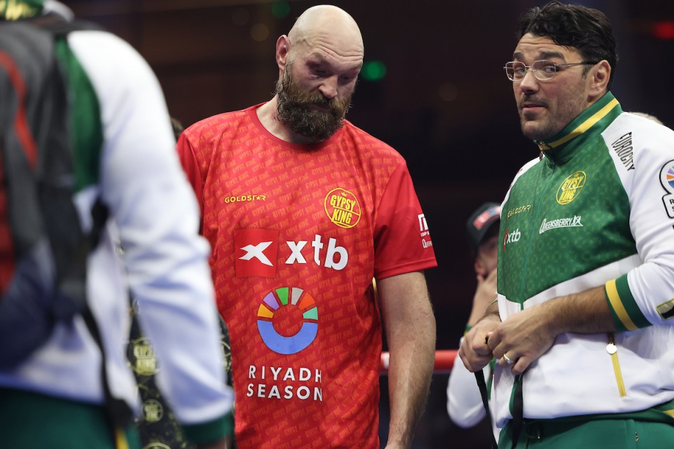 Riyadh, Saudi Arabia: Oleksandr Usyk v Tyson Fury, WBC, WBA, Ring Magazine and WBO Heavyweight Titles.
21 December 2024
Picture By Mark Robinson Matchroom Boxing.  
Tyson Fury looks dejected after the fight.