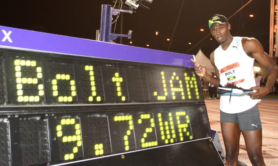 Bolt broke the world record before the famous Beijing Olympics