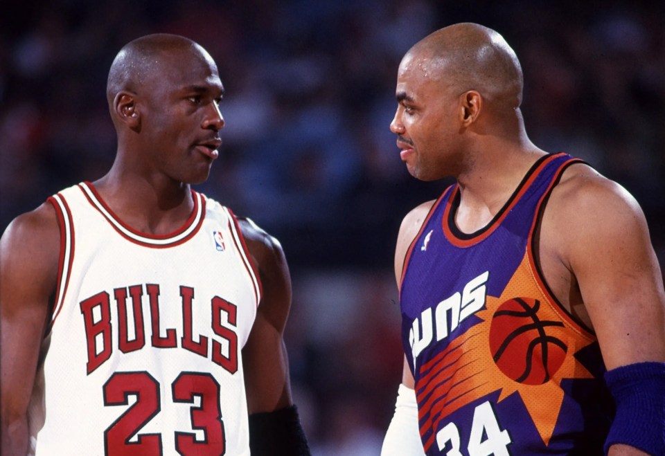 Barkley (right) is one of the best players in NBA history and went head-to-head with Michael Jordan