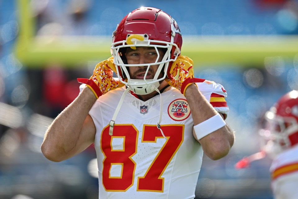 The appearance of Kelce's helmet has caused some debate