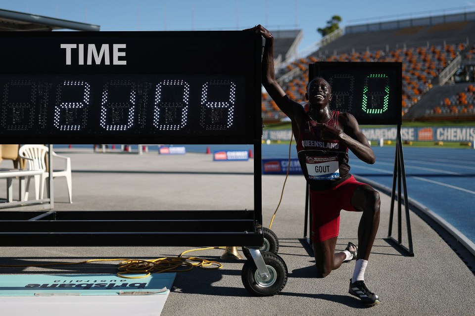 Gout broke Australia's national 200m record, and in doing so became the fastest 16-year-old over the distance in history