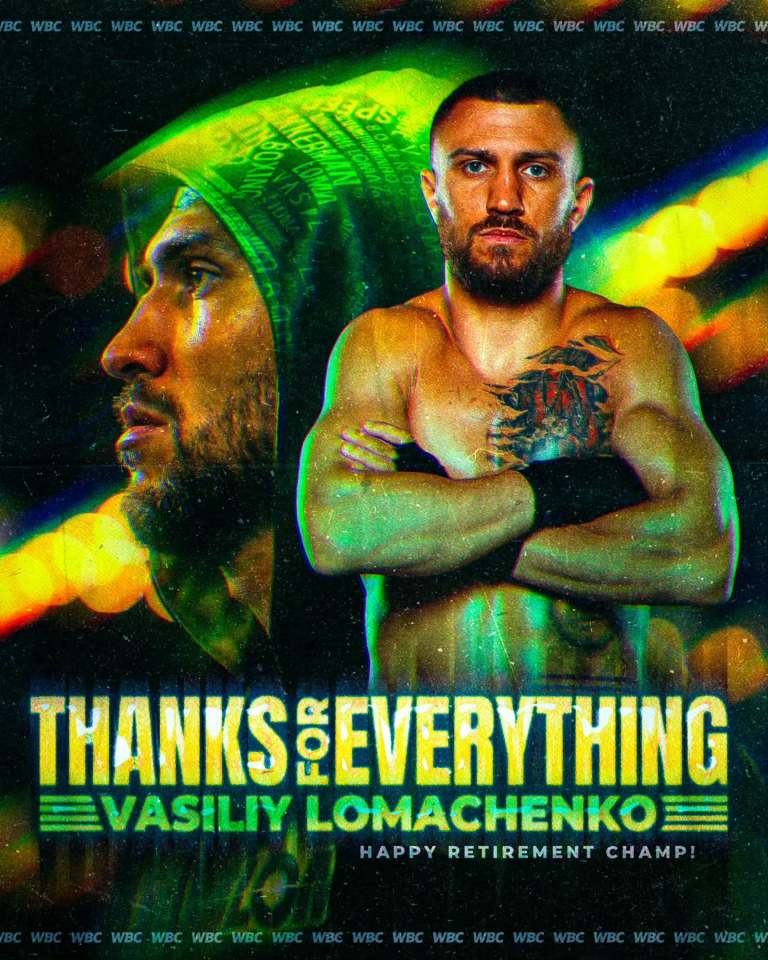 Lomachenko was announced as retired by the WBC on social media, but it's been deleted