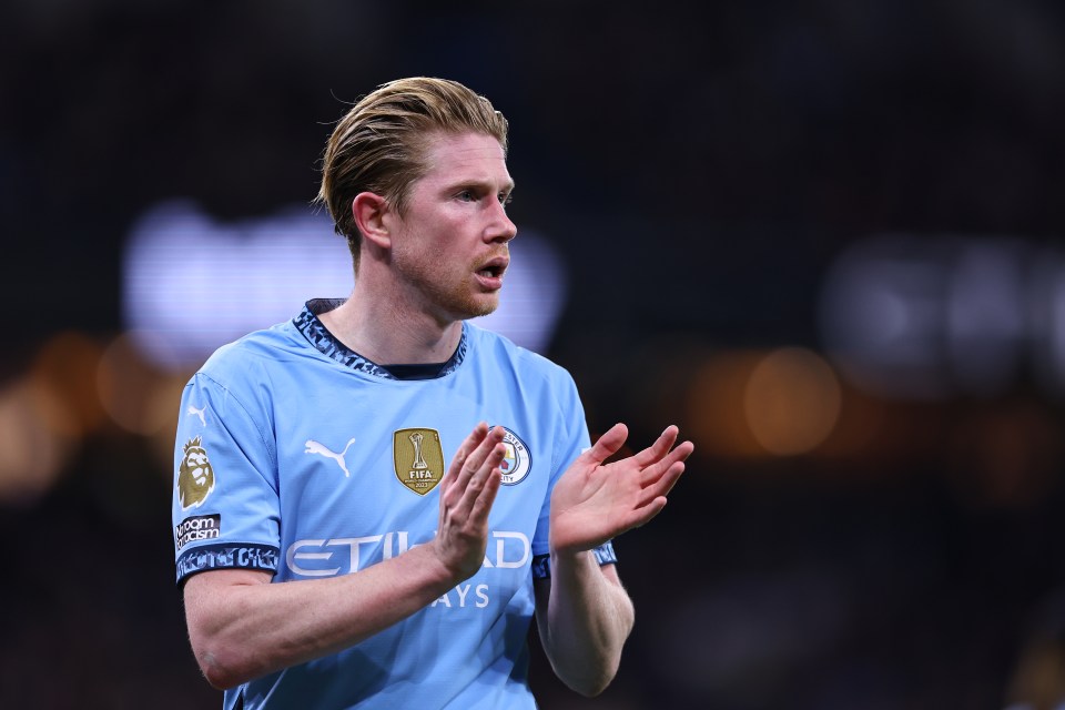 De Bruyne will move on to pastures new at the end of the season