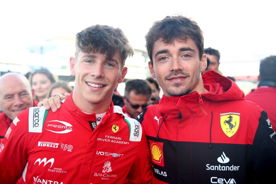 Charles Leclerc (right) will be joined by his brother Arthur (left) in Abu Dhabi