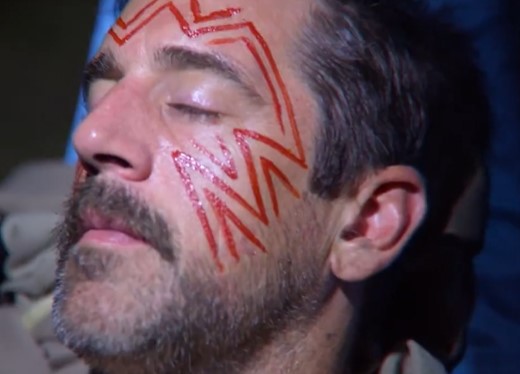 He painted his face and previously took a psychedelic drug