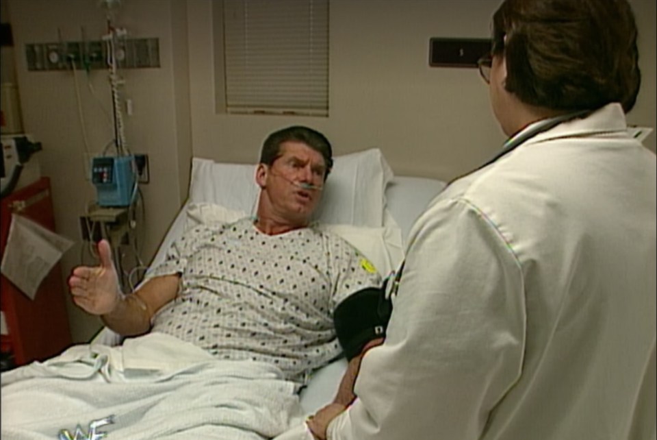 Vince McMahon played the part of a 'difficult patient' on Raw in 1998