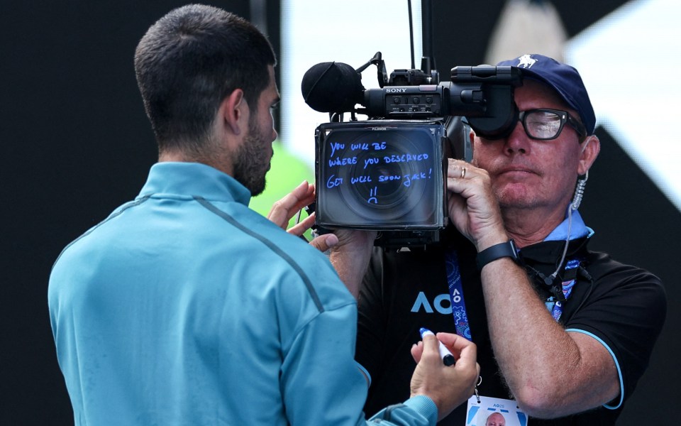 Alcaraz left a sweet message to Draper