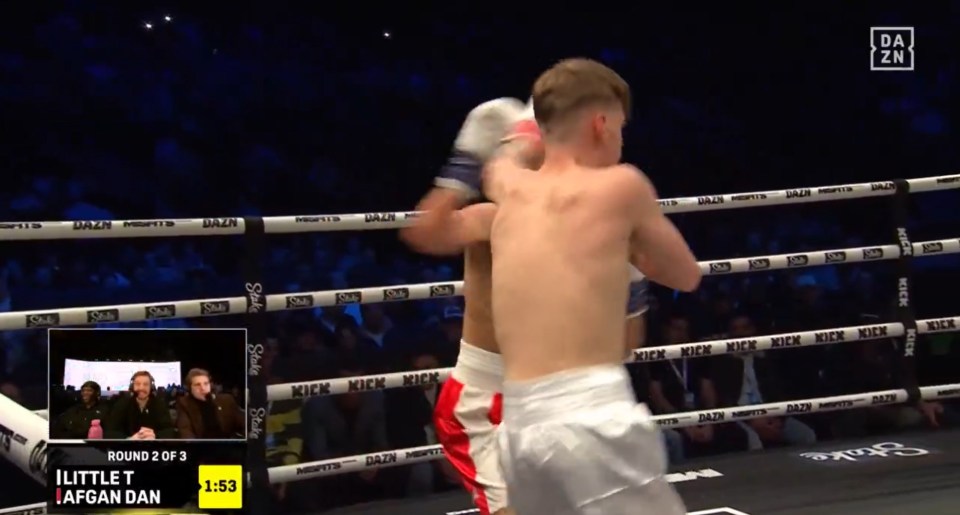 Afghan Dan went to strike his opponent during the second round