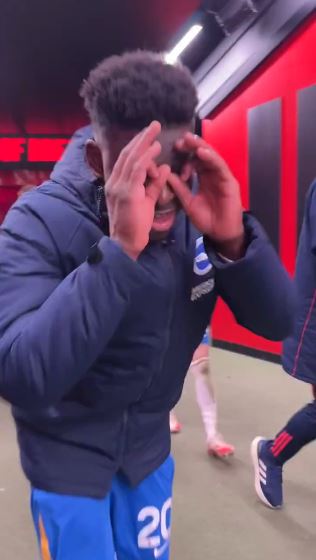 Baleba's 'griddy' celebration was caught on camera