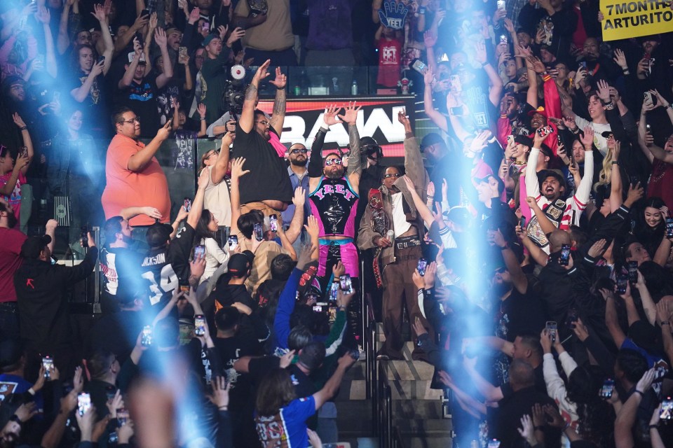 Jey Uso made his entrance alongside Travis Scott on Raw on WWE's Netflix launch in January