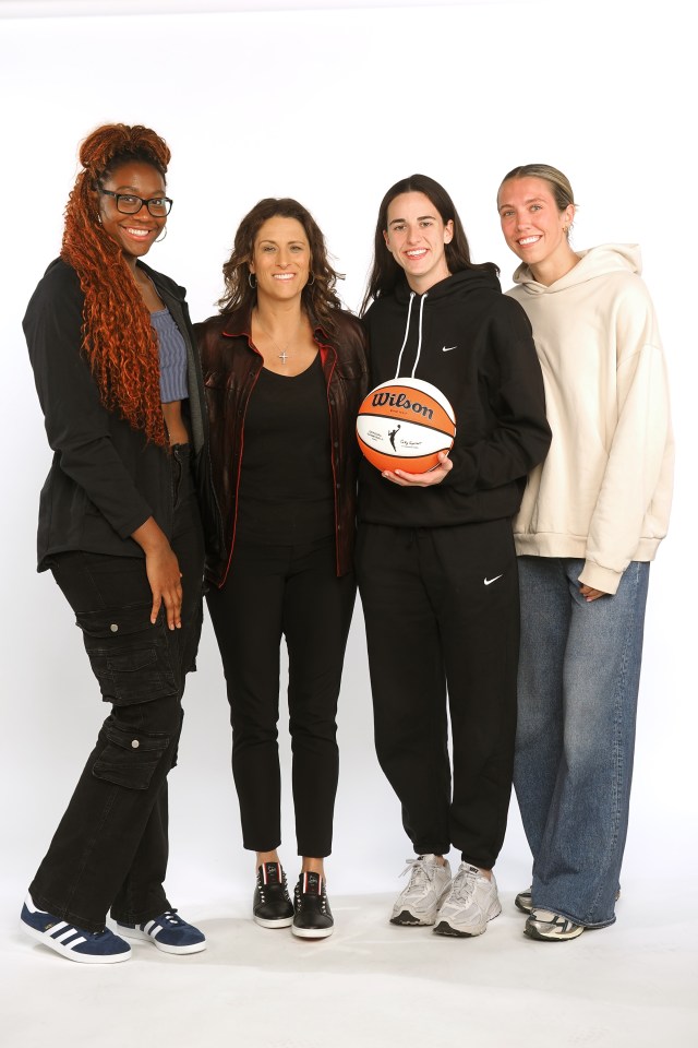 Aliyah Boston, Stephanie White, Caitlin Clark and Lexie Hull