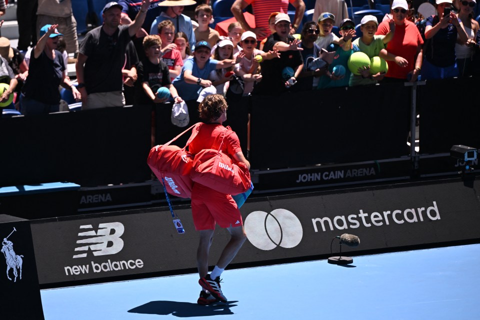 Stefanos Tsitispas was knocked out in the first round of the Australian Open