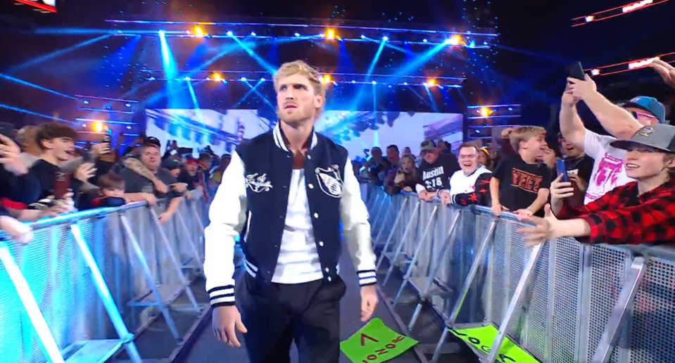 Paul then continued to make his way to the ring, drawing boos from the crowd