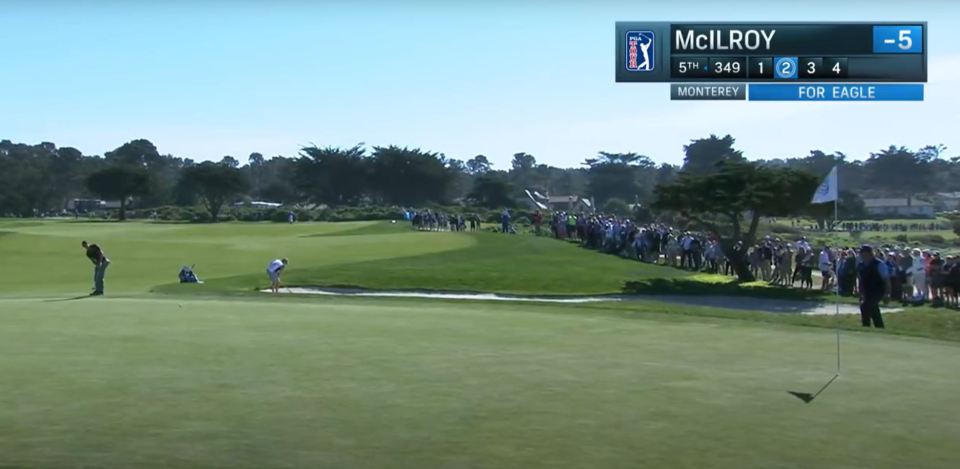 McIlroy was an unlikely chance to card an eagle on a par-four hole