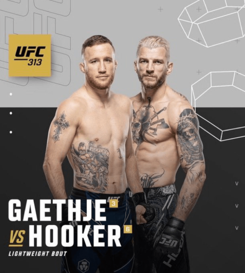 And Gaethje will take on Dan Hooker in the co-main event in Las Vegas