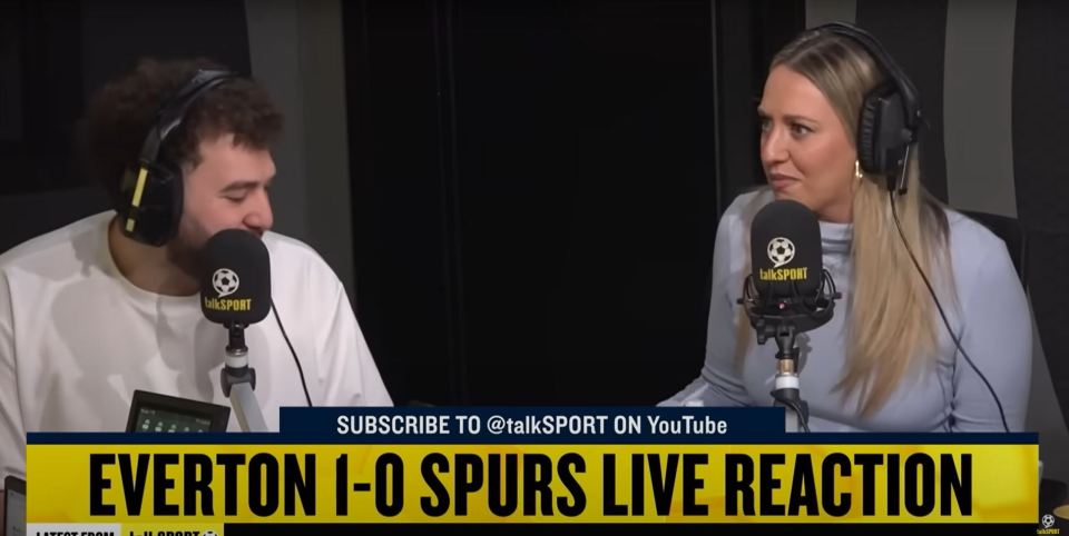 The Spurs fan was perplexed how her side allowed Calvert-Lewin to waltz in the box
