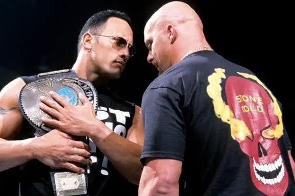 Stone Cold Steve Austin and The Rock were top-tier rivals in WWE