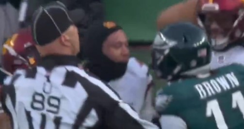 Then Lattimore had his helmet ripped off