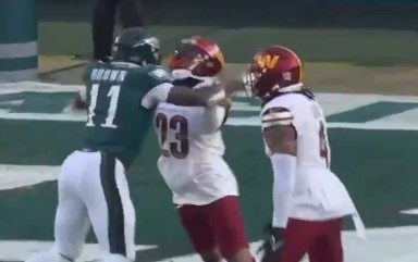 The Eagles' Brown and Commanders' Marshon Lattimore aren't big friends