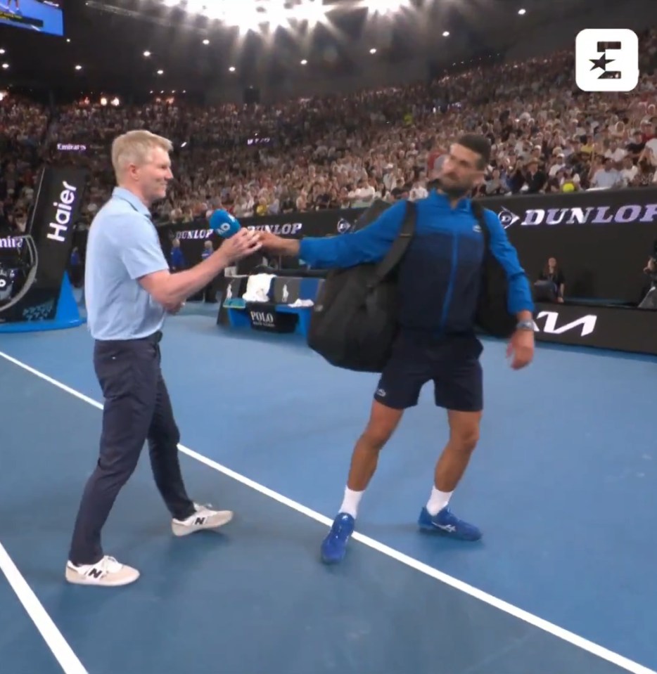 Djokovic didn't waste time in making a swift exit after reaching the quarter-final