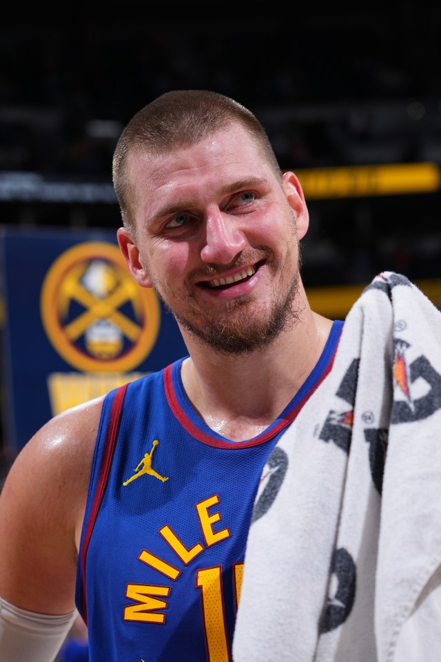 Jokic was all smiles after equaling Wilt's record and sinking an improbable 66ft shot
