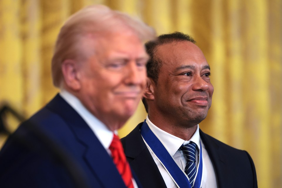 Woods was back at the White House where he got some huge praise from Trump