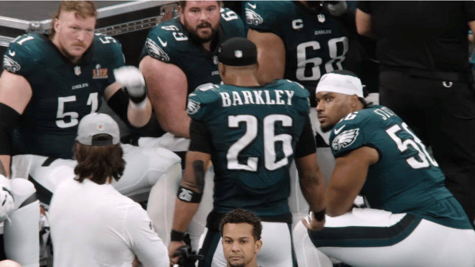 Barkley kept his teammates focused on the Super Bowl sideline