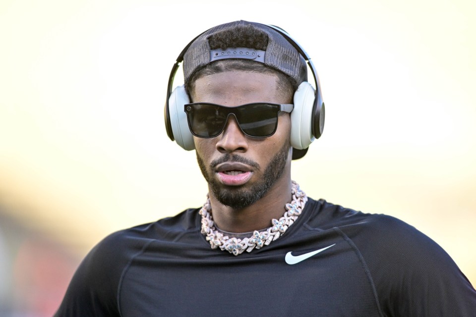 BOULDER, CO - NOVEMBER 16: Shedeur Sanders #2 of the Colorado Buffaloes walks on the field to warm up before a game against the Utah Utes at Folsom Field on November 16, 2024 in Boulder, Colorado. (Photo by Dustin Bradford/Getty Images)