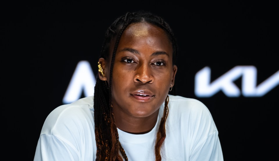 MELBOURNE, AUSTRALIA - JANUARY 10: Coco Gauff of the United States talks to the press during Media Day ahead of the 2025 Australian Open at Melbourne Park on January 10, 2025 in Melbourne, Australia. (Photo by Robert Prange/Getty Images)