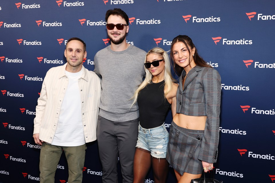 Dunne and boyfriend Skenes, second left, have been dating since he was in college with her