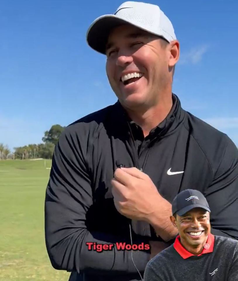But he failed to remain tight-lipped when Woods came up in the challenge