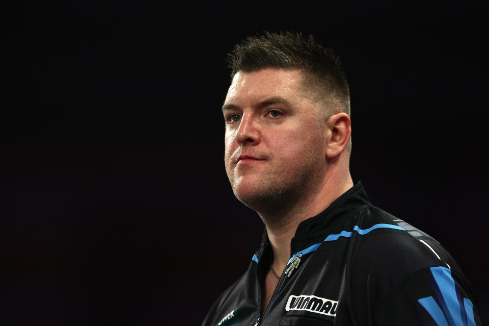 Daryl Gurney of Northern Ireland at the PDC World Darts Championship.