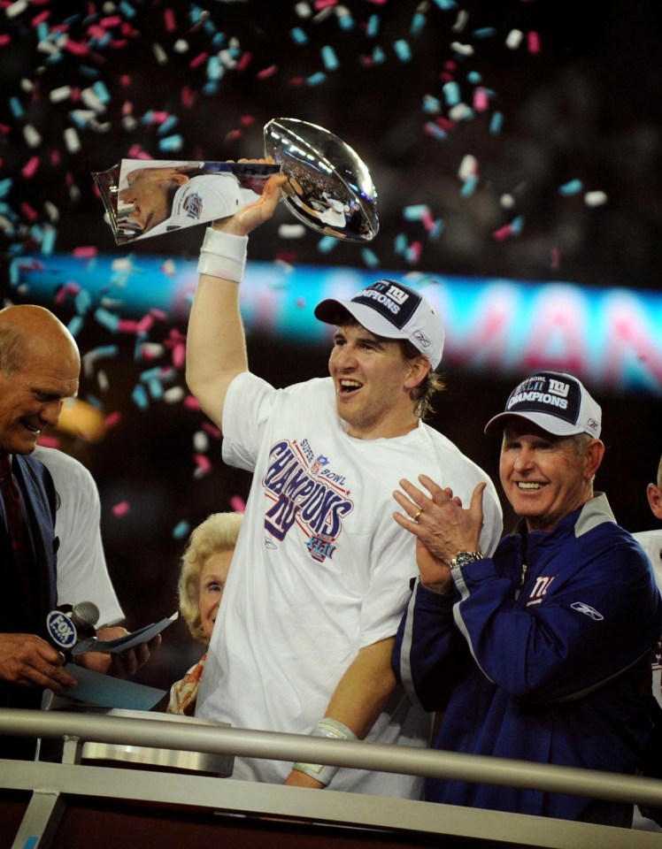 It was the first of two Super Bowl victories Manning had over Brady and New England