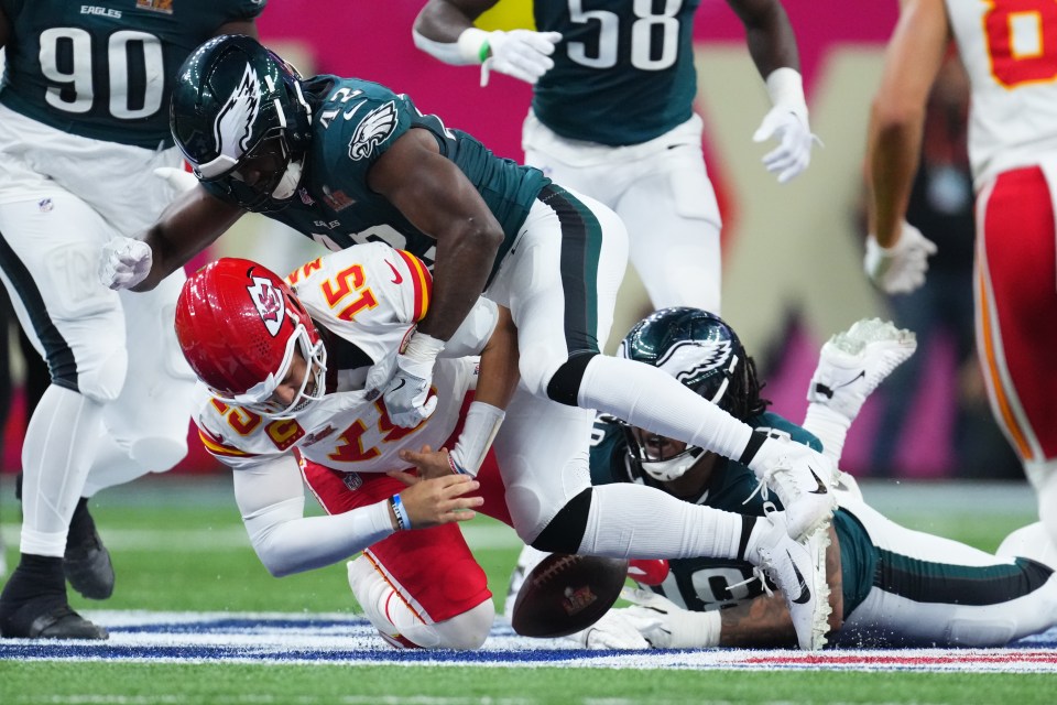 Mahomes faced constant pressure and threw two picks