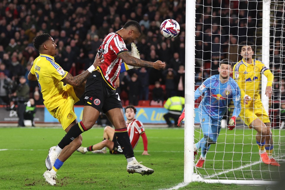 The Blades took the lead on 14 minutes after Campbell's header came off the post and deflected in-off Meslier
