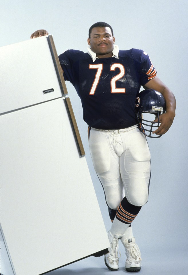 Perry posing with a refrigeratorafter earnings the nickname in college at Clemson