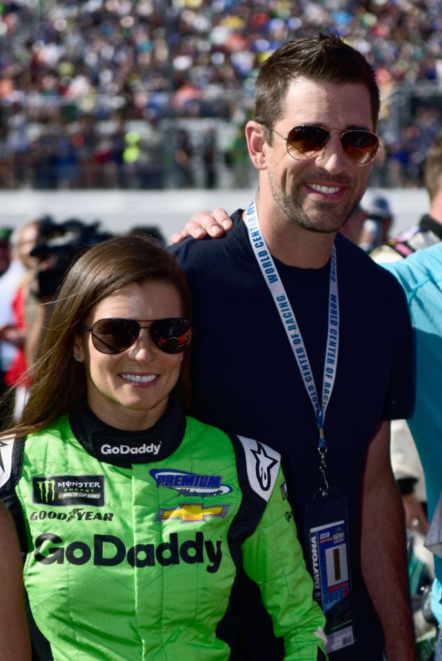 Rodgers supported Danica Patrick at the Daytona 500 in 2018