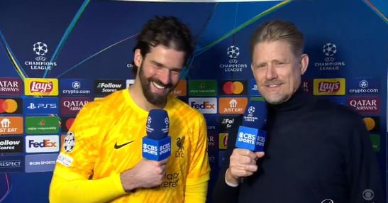 Alisson spoke to CBS Sports after Liverpool's win over PSG
