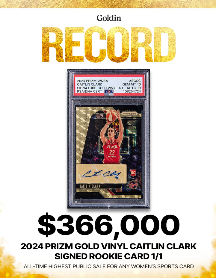 According to Goldin, the price sets a new record for a women's sports card