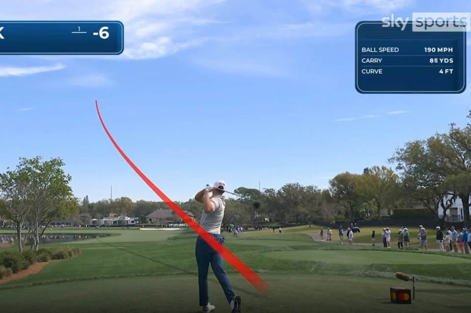 Clark's tee shot looked good on the third hole