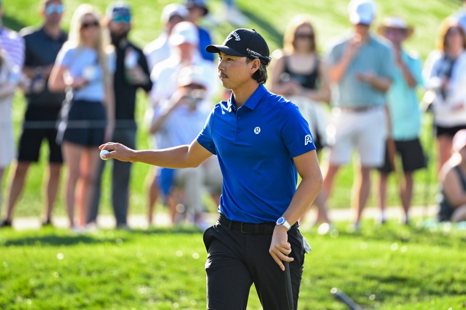 PONTE VEDRA BEACH, FLORIDA - MARCH 14: Min Woo Lee of Australia reacts after a birdie on the 15th hole during the second round of THE PLAYERS Championship 2025 at TPC Sawgrass on March 14, 2025 in Ponte Vedra Beach, Florida. (Photo by Ben Jared/PGA TOUR via Getty Images)